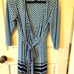 Tahari faux wrap dress